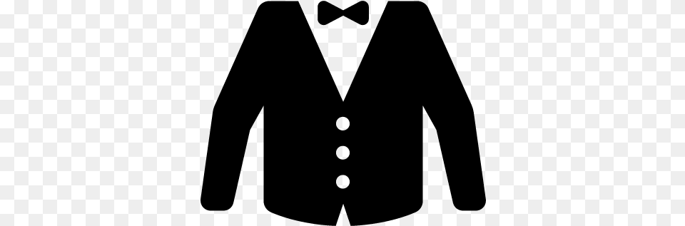Suit With Bow Tie Vector Icono Traje, Gray Png Image