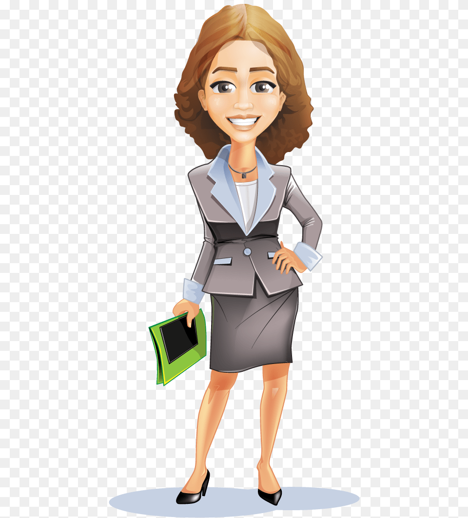 Suit Woman In Business Transparent Background Business Woman Cartoon, Accessories, Person, Handbag, Female Png