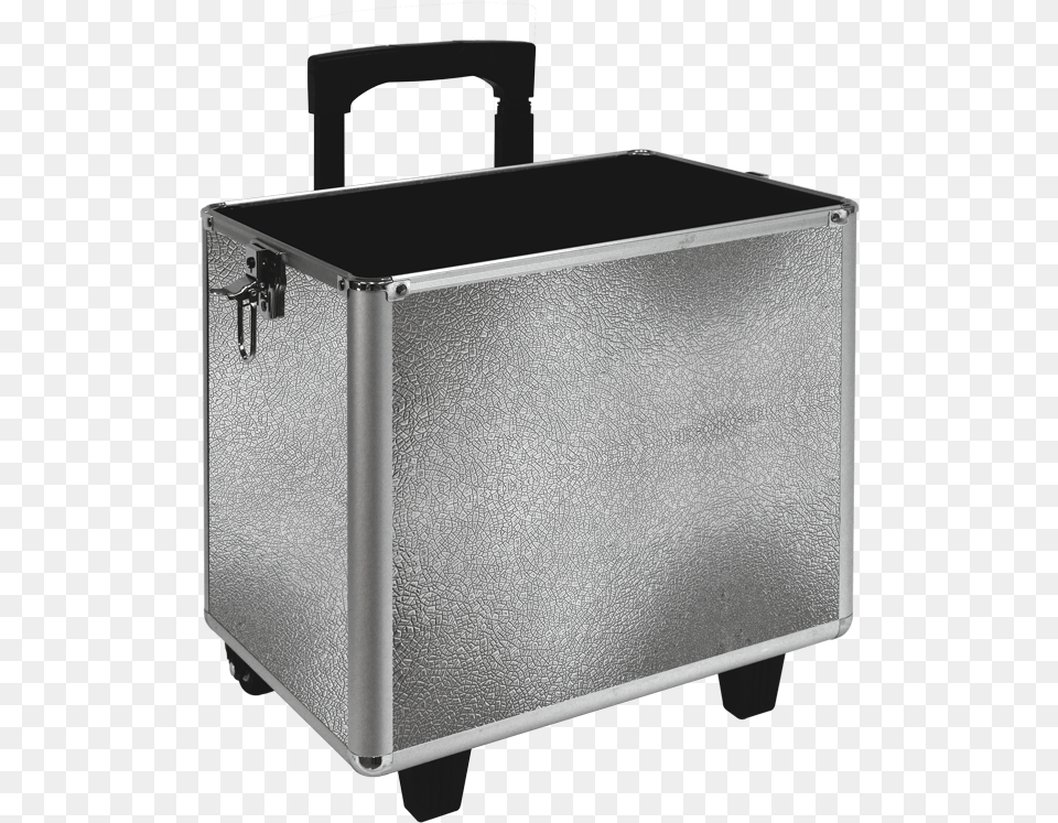 Suitcase 3 Sections Silver Leather Texture Hand Luggage, Box, Mailbox, Device Free Transparent Png