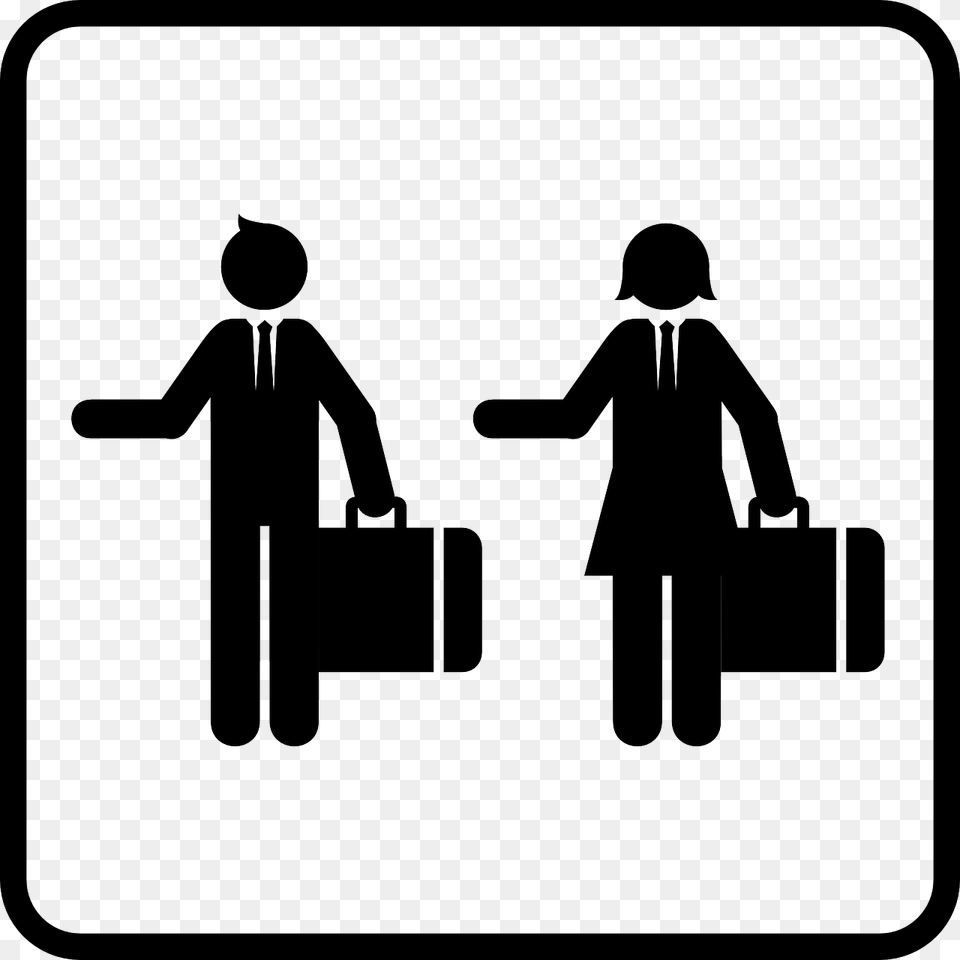 Suitcase Clipart Business, Person, Bag, Sign, Symbol Free Png