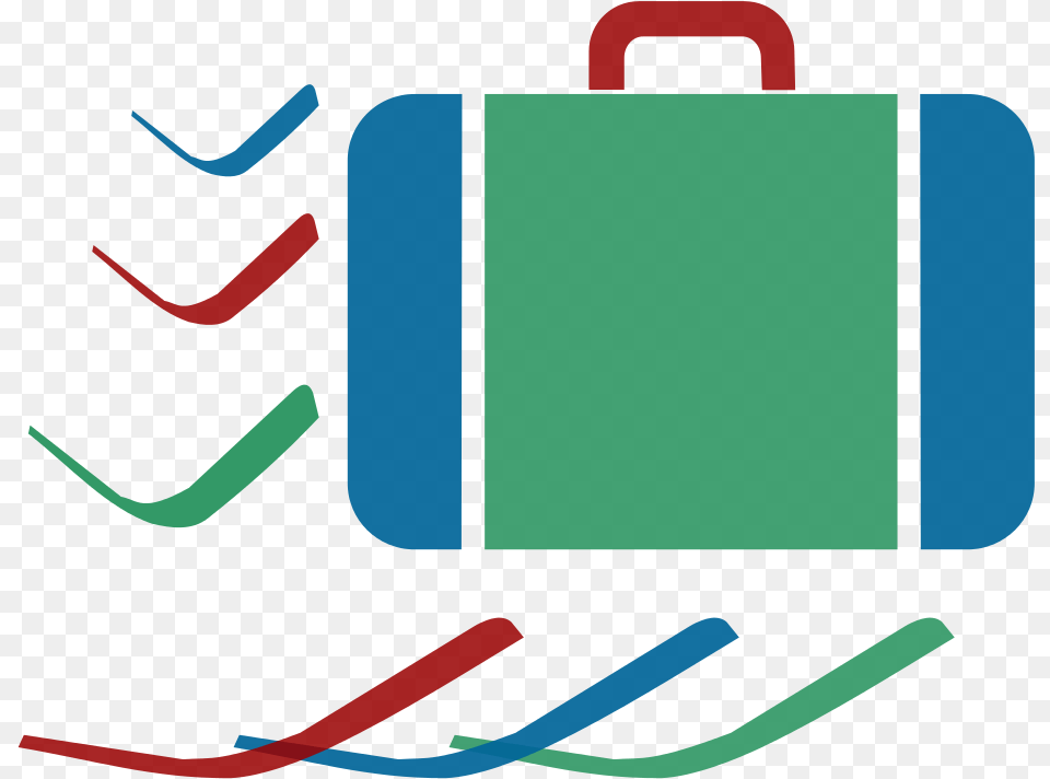 Suitcase Icon Blue Green Red Dynamic V01 Suitcase, Baggage, Bag Free Transparent Png