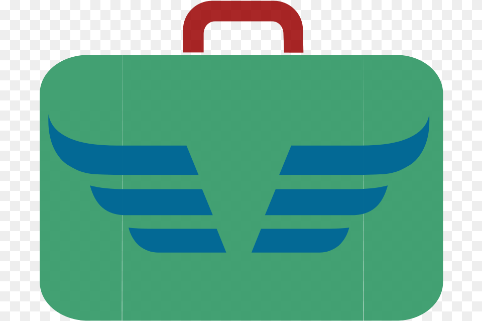 Suitcase Icon Blue Green Red Dynamic V174 Briefcase, Bag Free Png