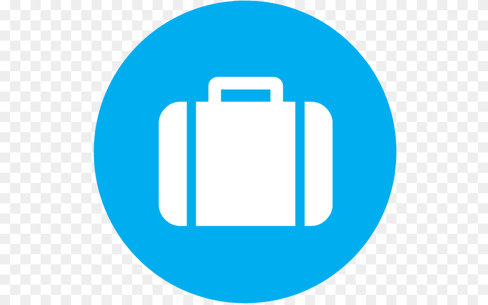 Suitcase Icon Youtube Round Logo Blue, Bag, Briefcase, Disk Free Png Download