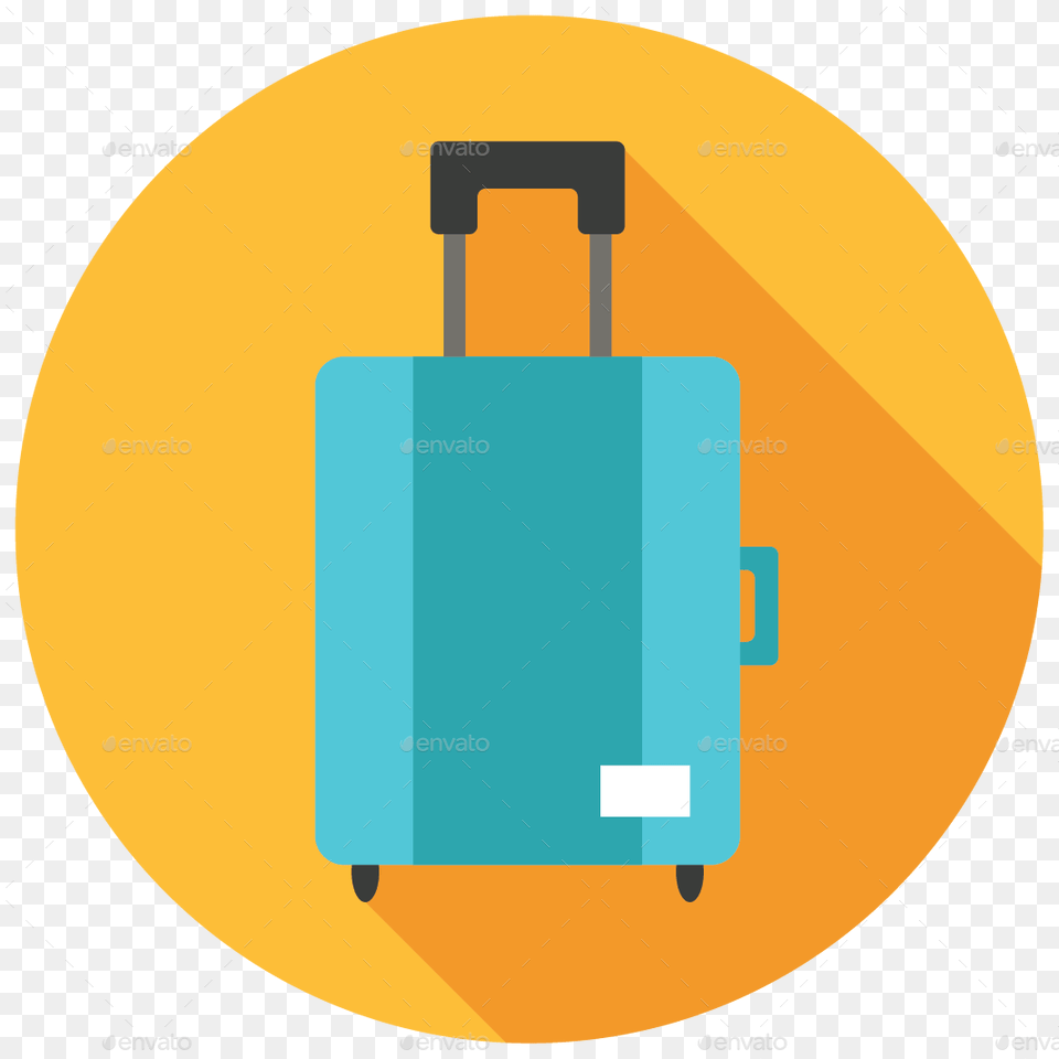 Suitcase Travel Icon Flat Travel Icon, Baggage, Hot Tub, Tub Free Transparent Png