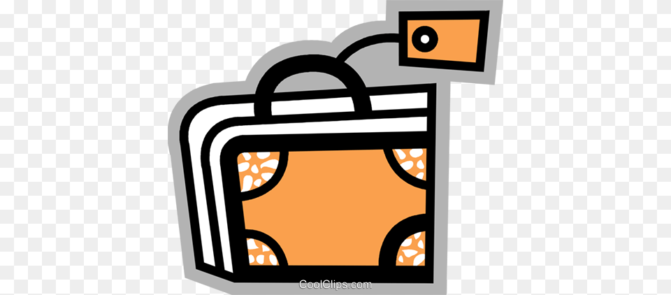 Suitcase With Tag Royalty Vector Clip Art Illustration, Bag, Briefcase Free Transparent Png