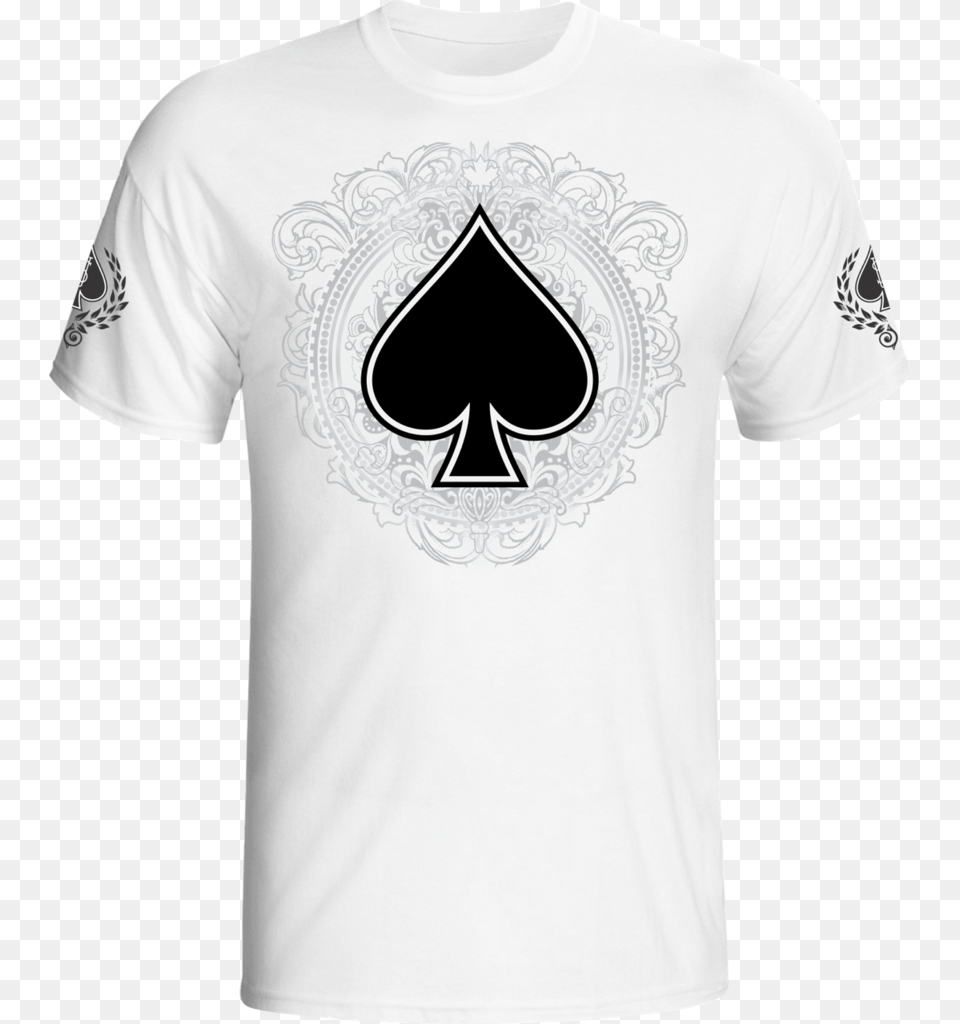Suitsu T Shirt Spade Whiteblack Crescent, Clothing, T-shirt Png Image