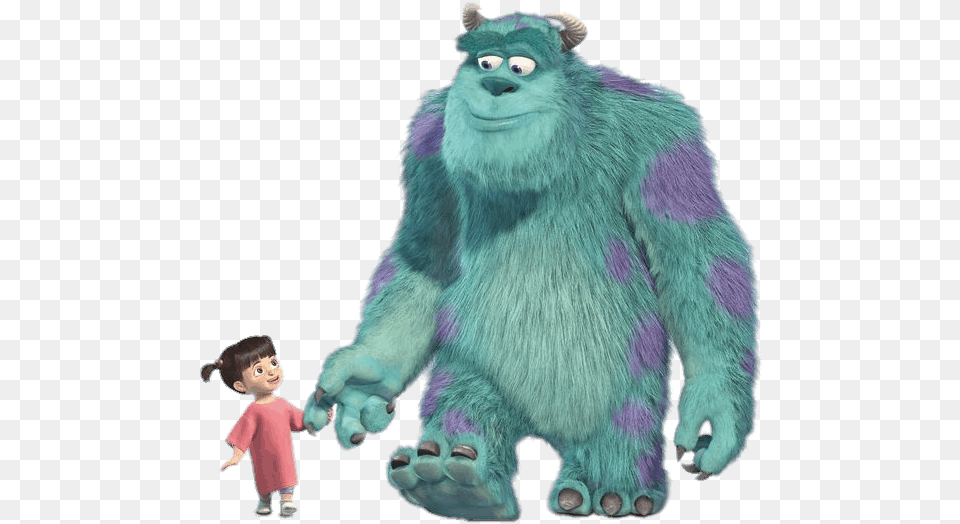 Sulley And Boo Hand In Hand James P Sullivan And Boo, Animal, Bear, Mammal, Wildlife Png Image