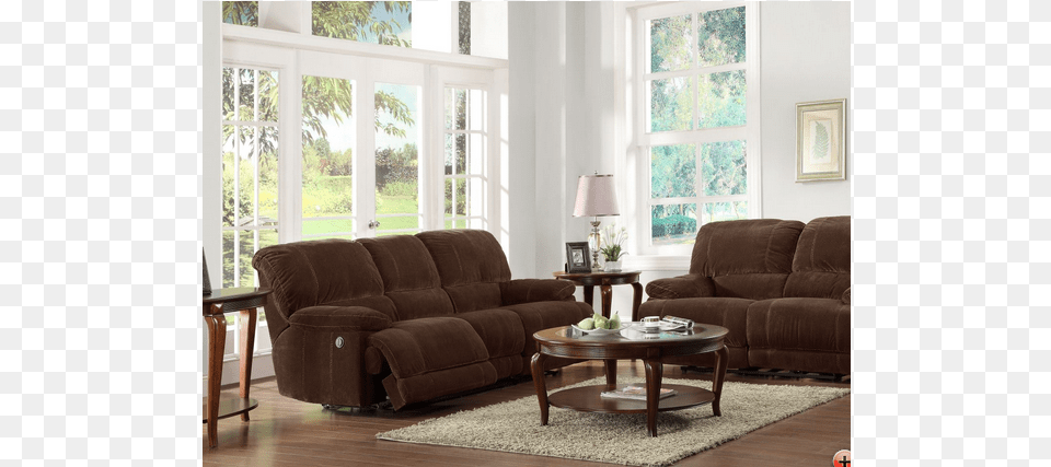Sullivan Living Room Group Homelegance Sullivan Power Double Reclining Sofa, Architecture, Building, Table, Couch Png Image
