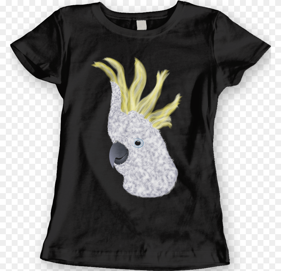 Sulphur Crested Cockatoo Parrot Black Tees Sulphur Crested Cockatoo, Animal, Bird, Clothing, Shirt Free Transparent Png