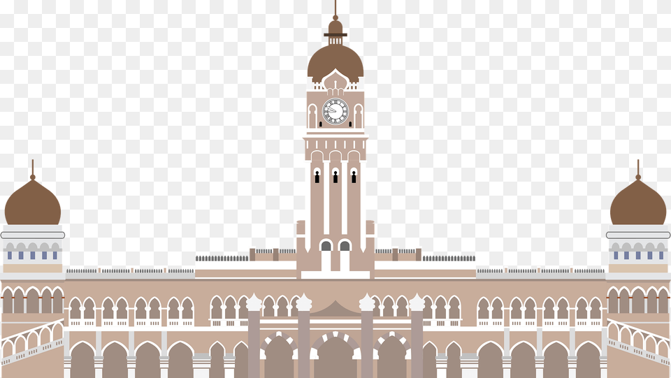 Sultan Abdul Samad Building Clipart, Architecture, Clock Tower, Dome, Tower Png Image