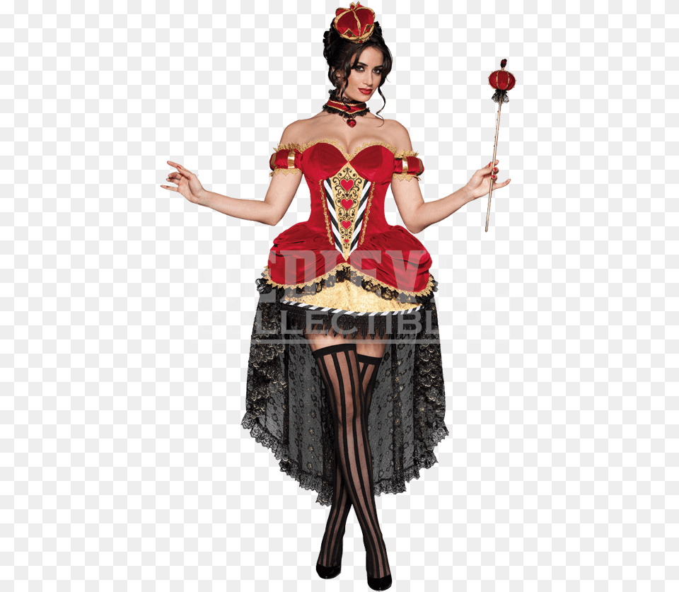 Sultry Queen Of Hearts Womens Costume Queen Of Hearts Sexy Costume, Adult, Person, Female, Woman Png Image