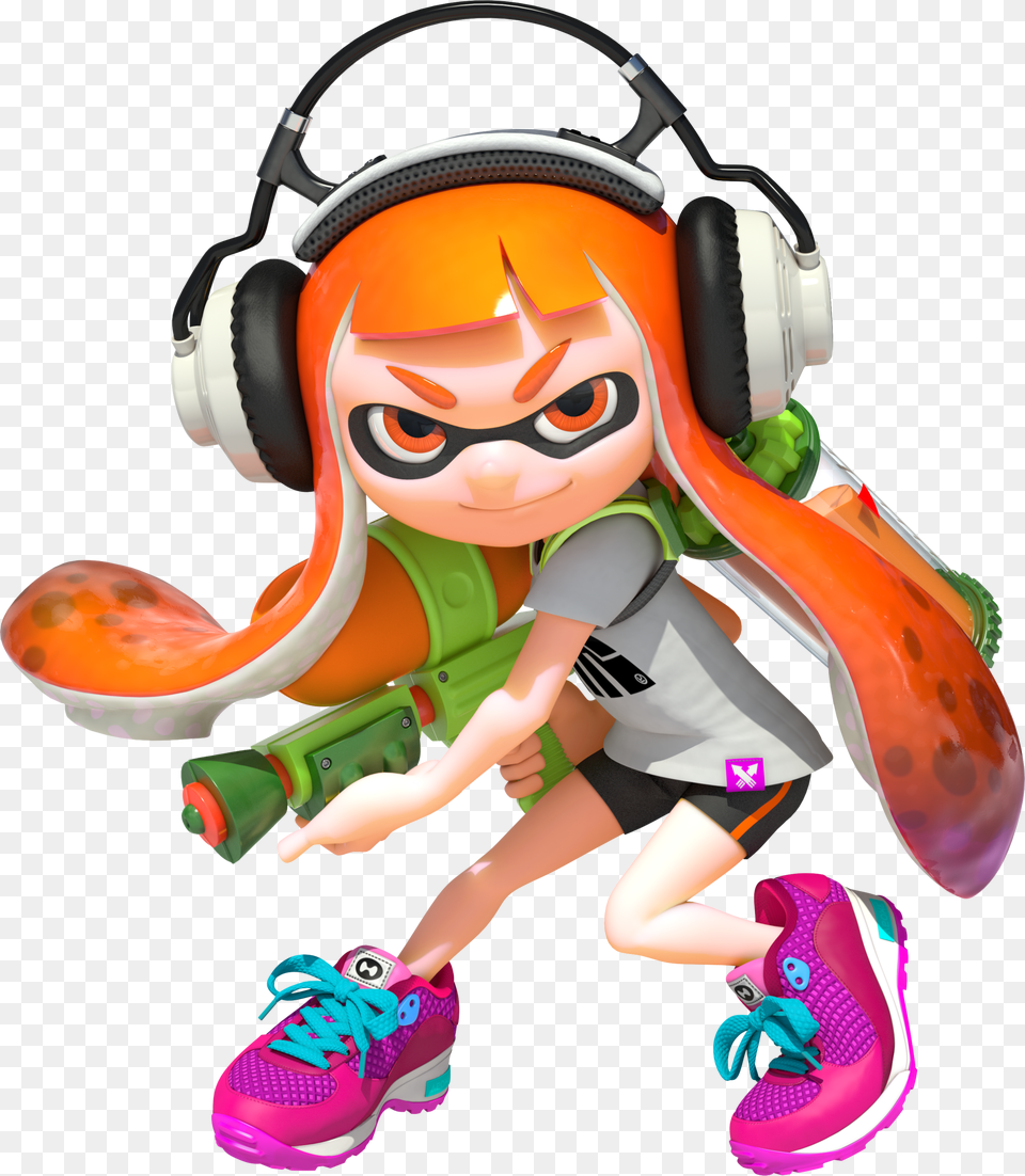Summary Images Provided By Official Source Licensing Splatoon 2 Inkling Girl Orange, Clothing, Footwear, Shoe, Baby Png Image