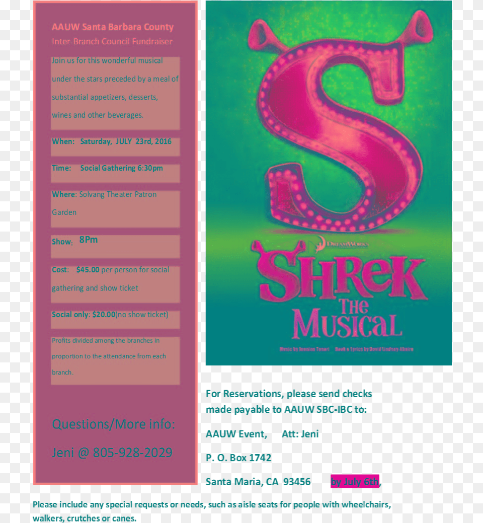 Summer 2016 Shrek The Musical, Advertisement, Poster Free Transparent Png