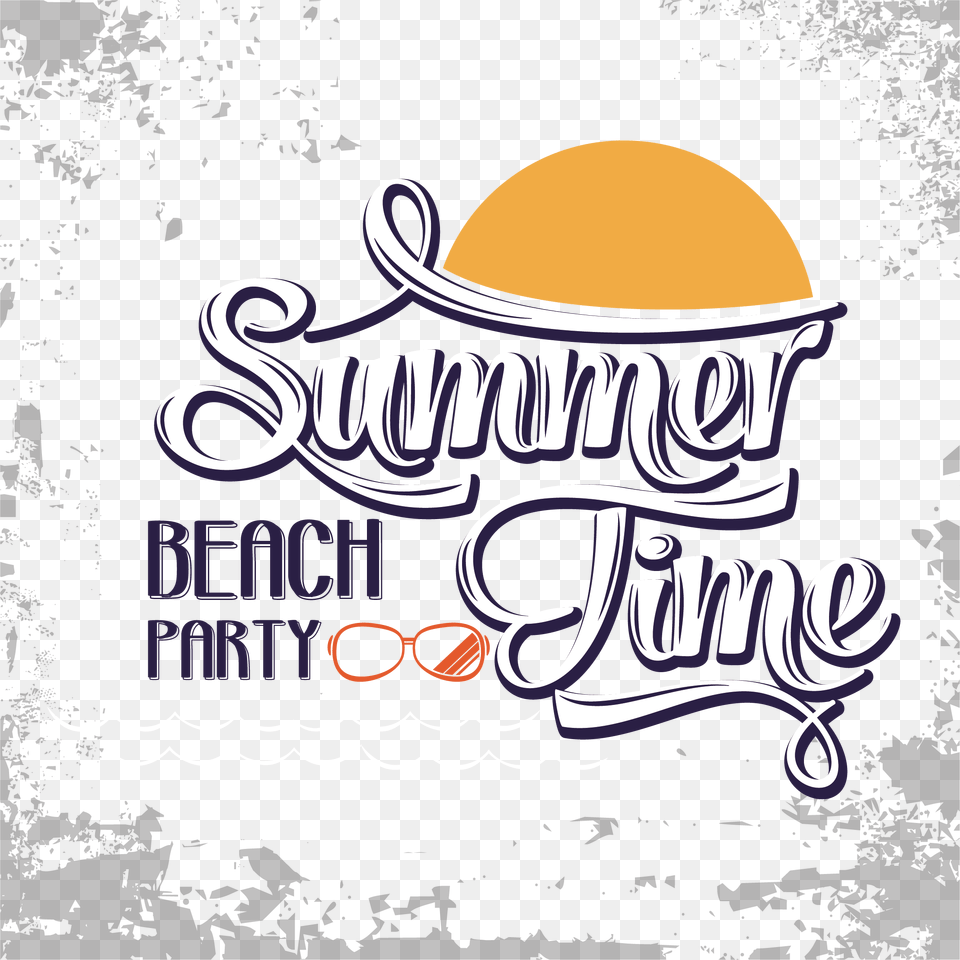 Summer Art Vector Time Font Beach Clipart Summer Time Summer Font, Text, Advertisement Png