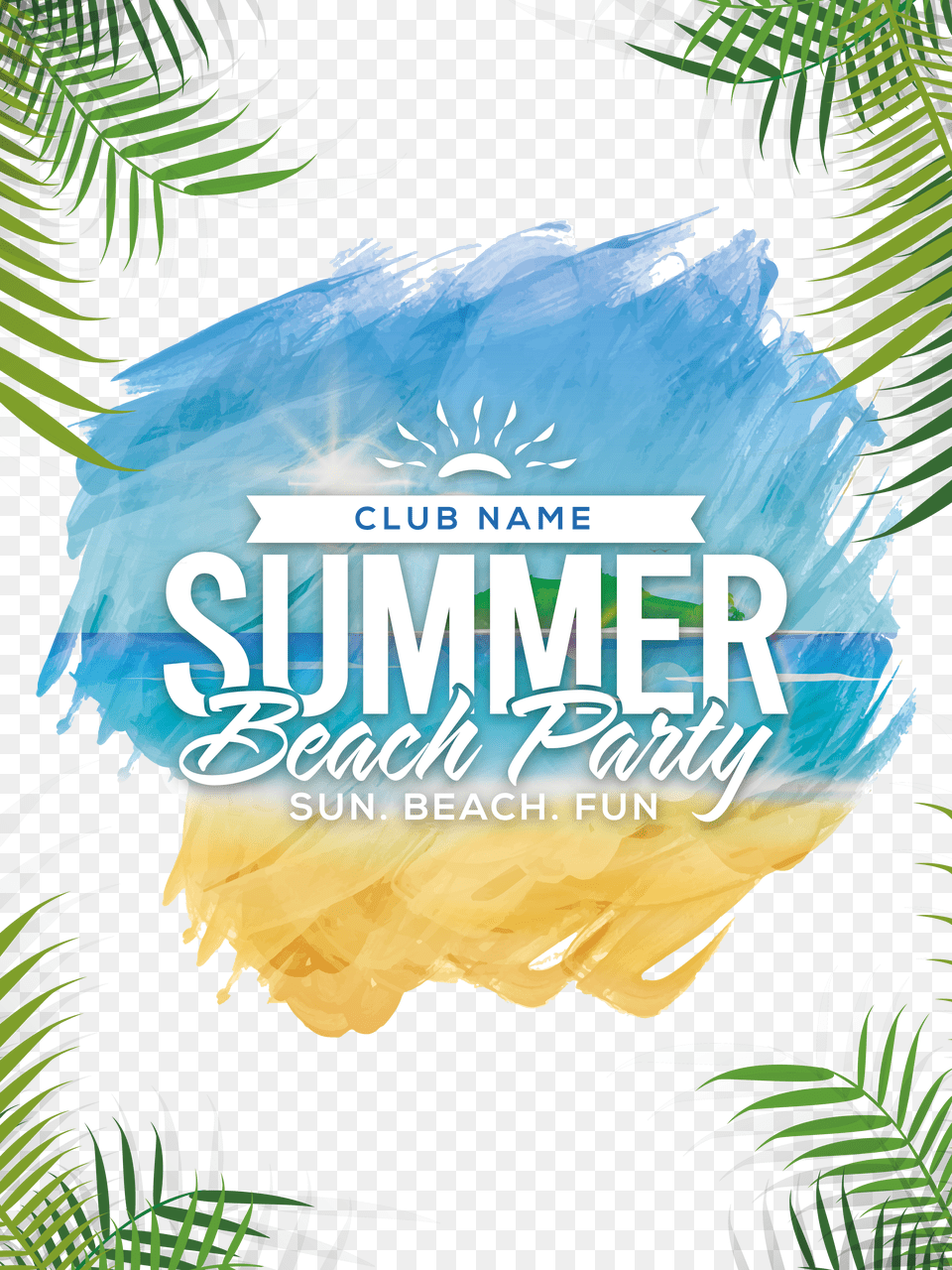 Summer Beach Party Png Image