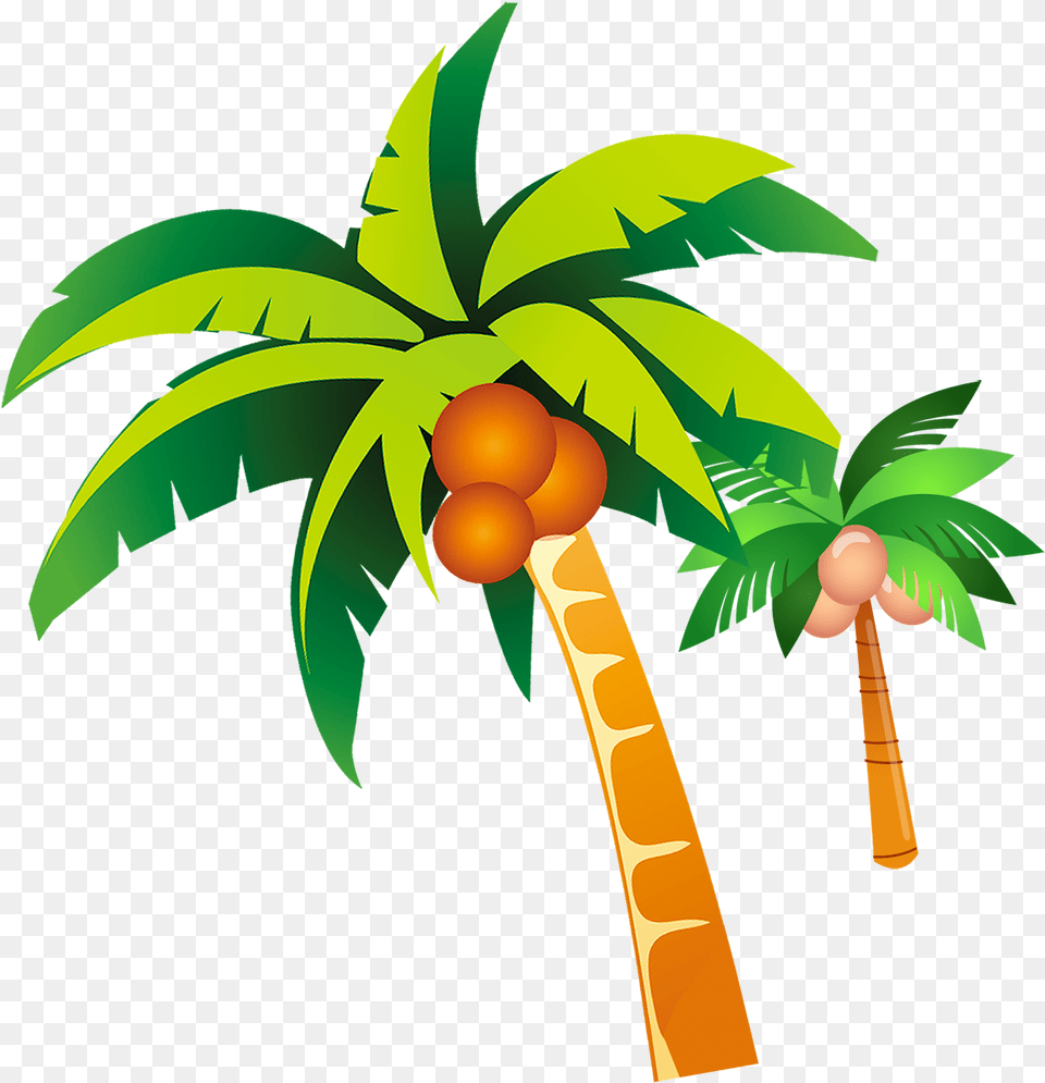 Summer Clip Art Coconut Tree Coconut Tree Summer, Palm Tree, Plant, Food, Fruit Free Transparent Png