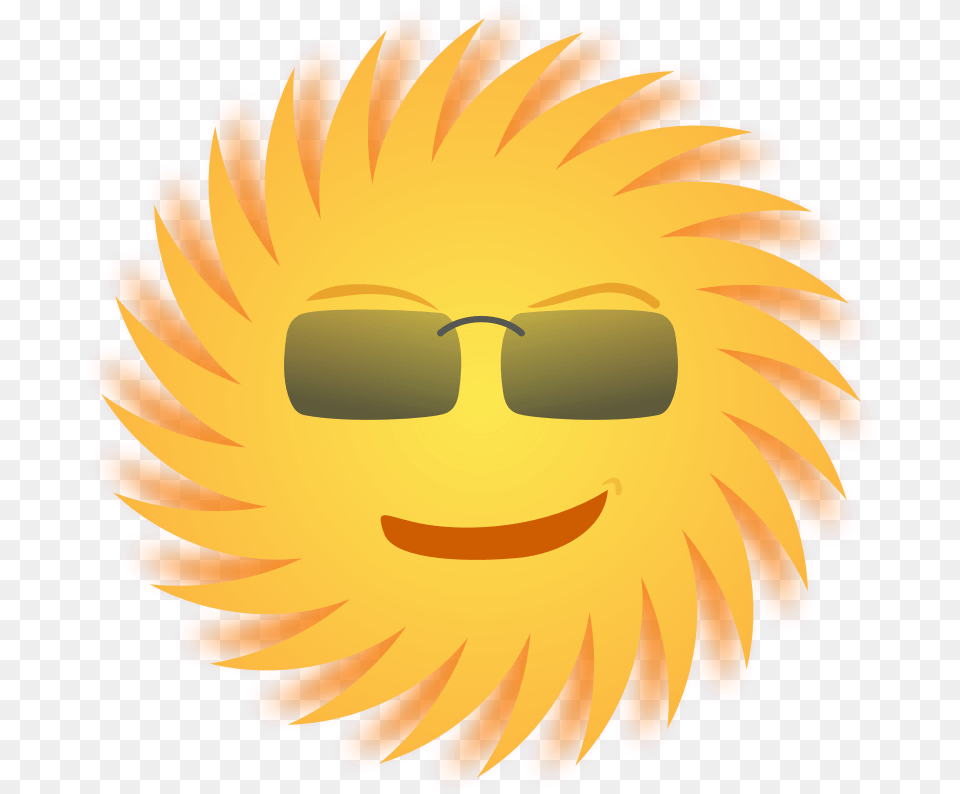 Summer Clipart Illustration Of A Happy Smiling Sun Sun Clip Art, Accessories, Sunglasses, Nature, Outdoors Free Png