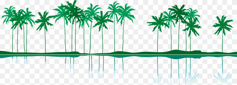 Summer Coconut Island Tree Illustration Euclidean Vector Summer, Plant, Vegetation, Palm Tree, Green Png Image