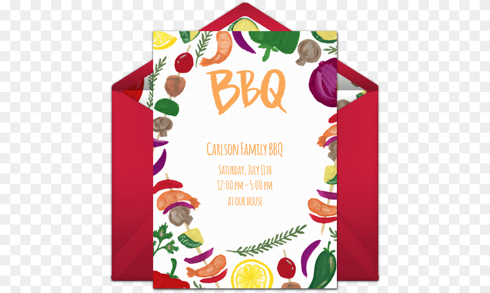 Summer Cookout Invitations Party, Advertisement, Envelope, Greeting Card, Mail Png