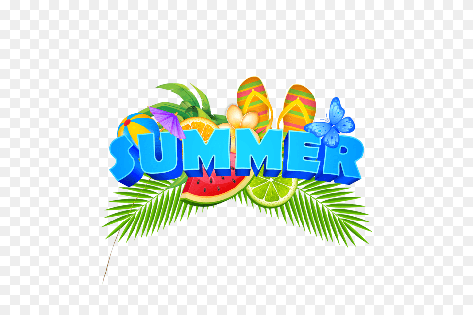 Summer Elements Illustration Badge With Fresh Fruits Summer, Plant, Food, Fruit, Produce Free Transparent Png