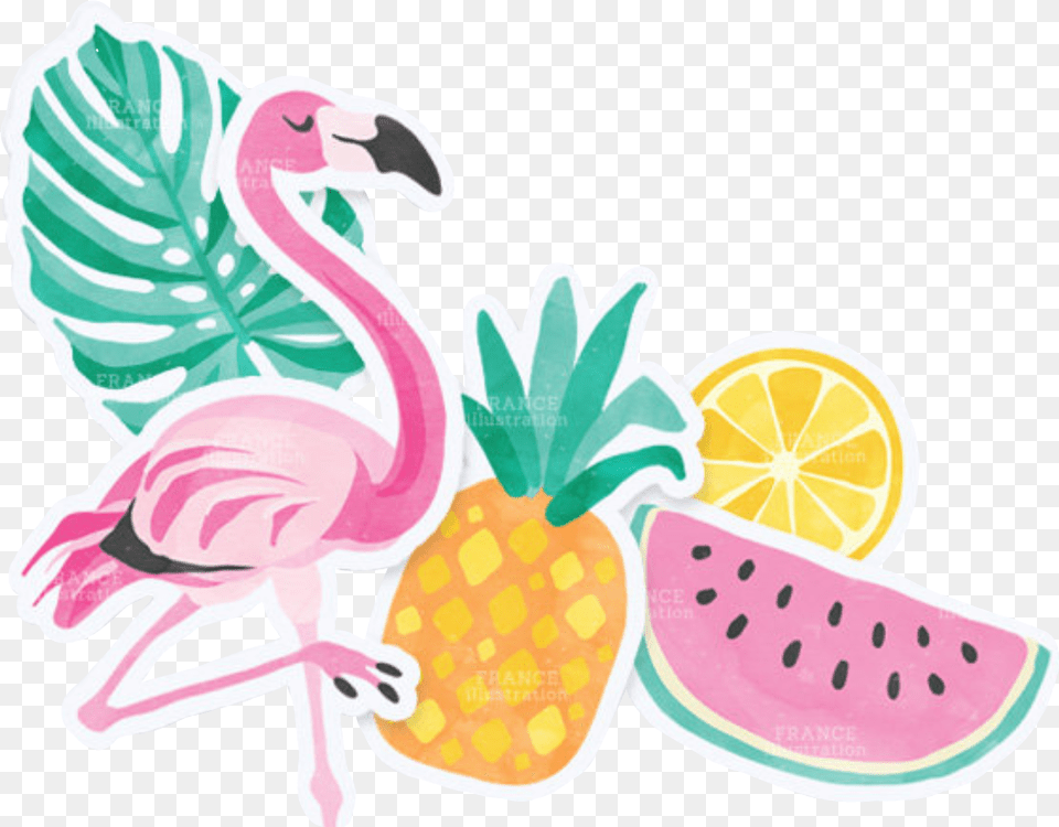 Summer Flamingo Pineapple Glasses Sandals Colorful Flamingo With Pineapple Clipart, Food, Fruit, Plant, Produce Free Png Download