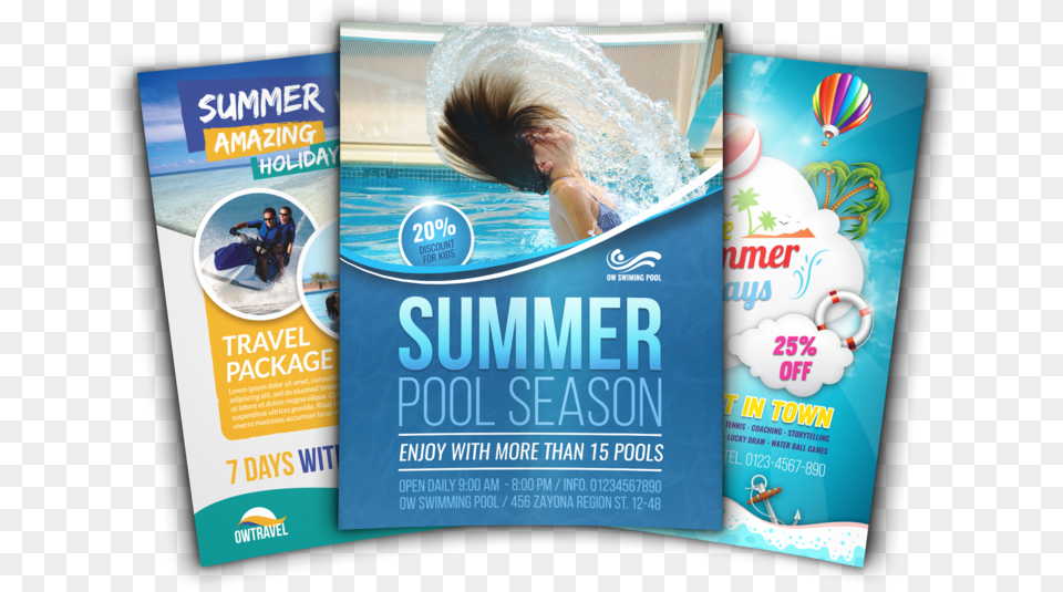 Summer Flyer Bundle Template, Adult, Advertisement, Female, Person Free Png Download