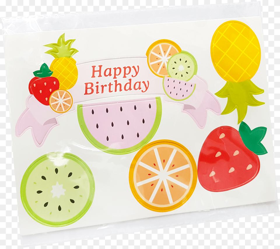 Summer Fruits Happy Birthday Cake Toppers Strawberry, Machine, Wheel, Food, Fruit Free Png Download