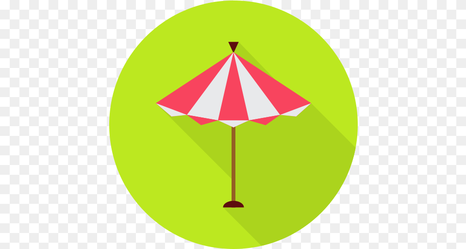 Summer Holidays Umbrella Icon Of Travel Flat Circle, Architecture, Patio Umbrella, Building, Canopy Free Transparent Png