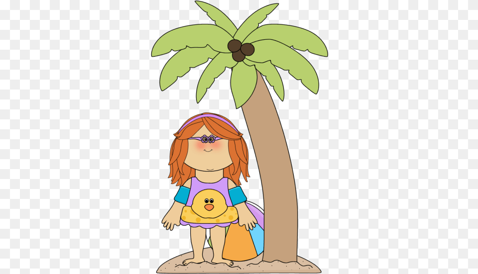 Summer Kids Clip Art Summer Kids Images Girl Is By The Tree, Baby, Cartoon, Person, Face Png Image