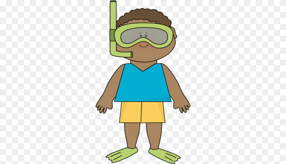 Summer Little Boy And Snorkle Gear Clip Art Clip Art, Outdoors, Water, Nature, Underwater Png Image