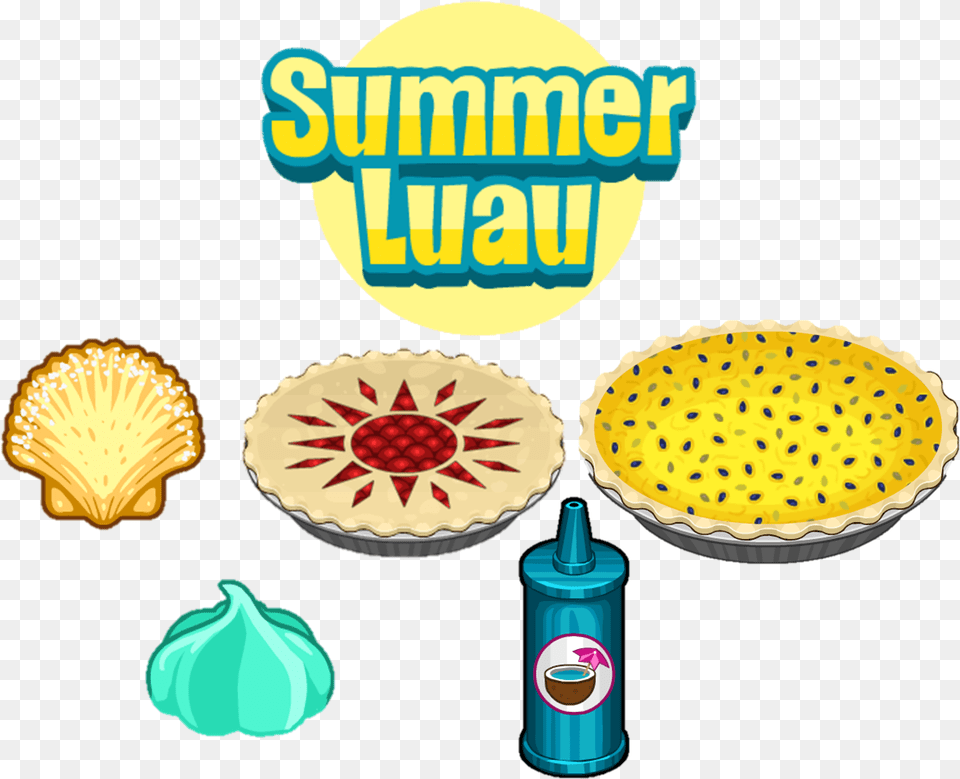 Summer Luau Ingredients De Papa Louie Donuteria, Food, Lunch, Meal, Plate Png Image