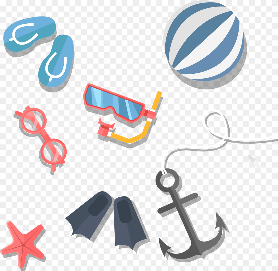 Summer Material Vector Beach Download Hd Clipart, Electronics, Hardware, Astronomy, Hook Png