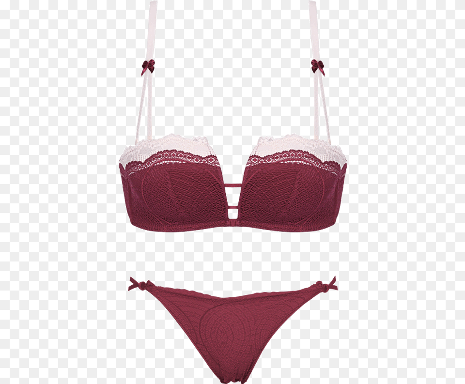 Summer New No Trace No Steel Ring Sexy Red Square Cup Lingerie Top, Bra, Clothing, Underwear, Accessories Png