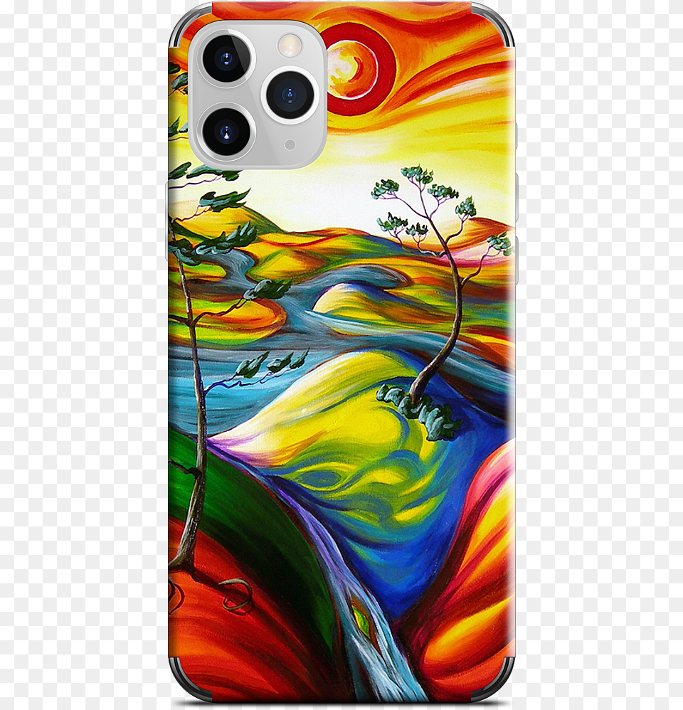 Summer Oasis Iphone Skindata Mfp Src Cdn Painting Of Flowers Swaying In The Wind, Art, Modern Art, Electronics, Speaker Png Image