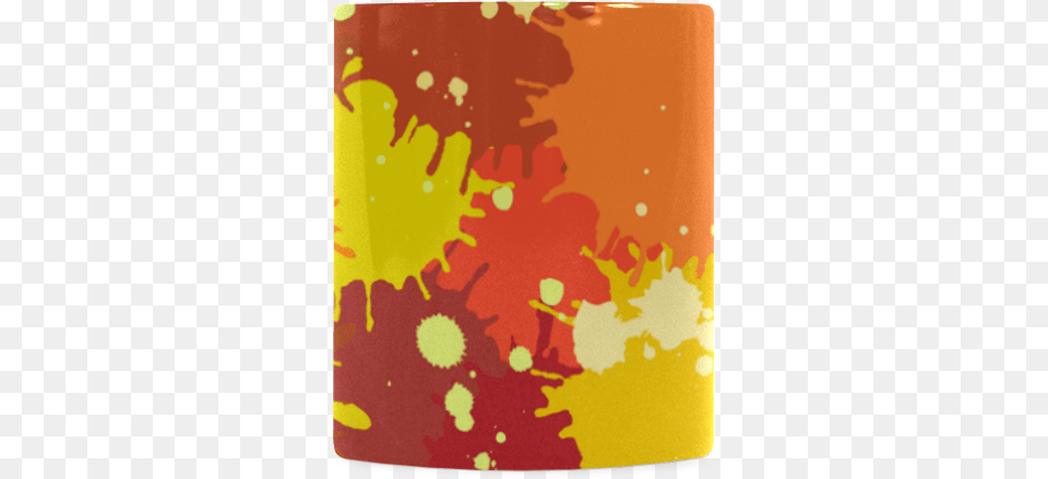 Summer Orange Yellow Splash Painting White Mug Illustration, Art, Floral Design, Graphics, Modern Art Free Png Download