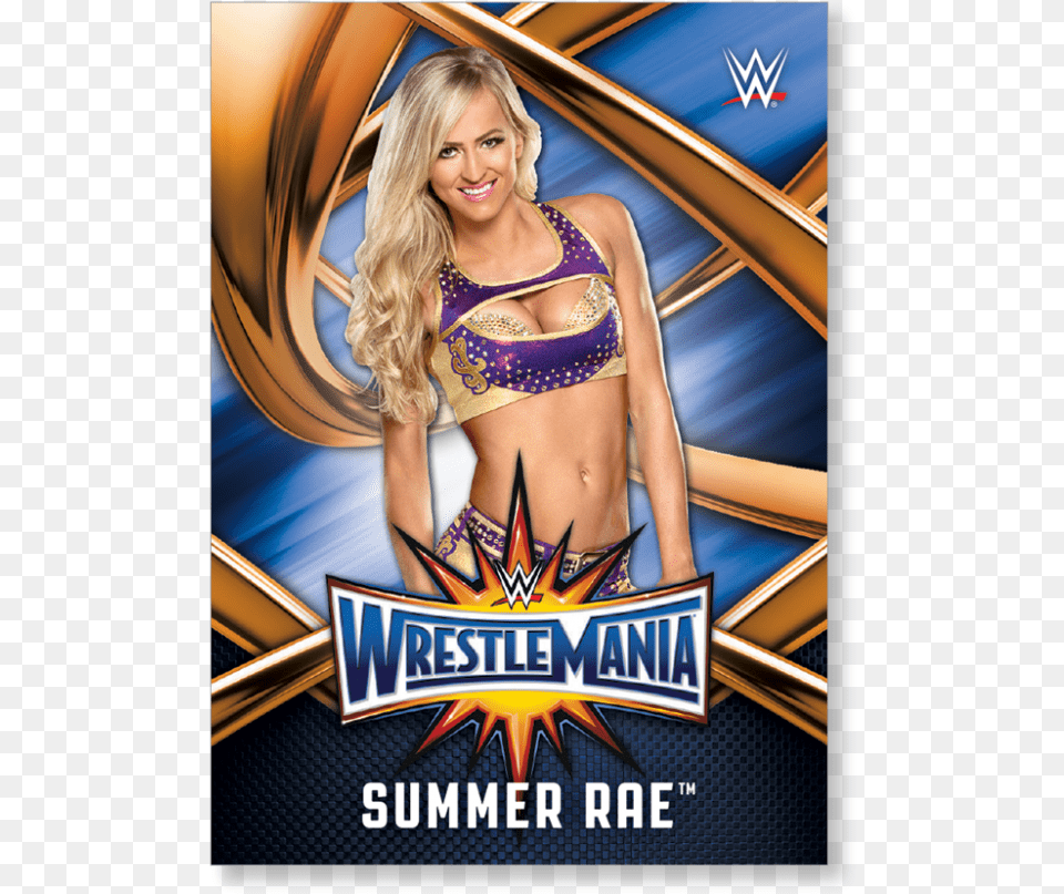 Summer Rae Wwe Trading Cards 2017, Adult, Swimwear, Person, Woman Png