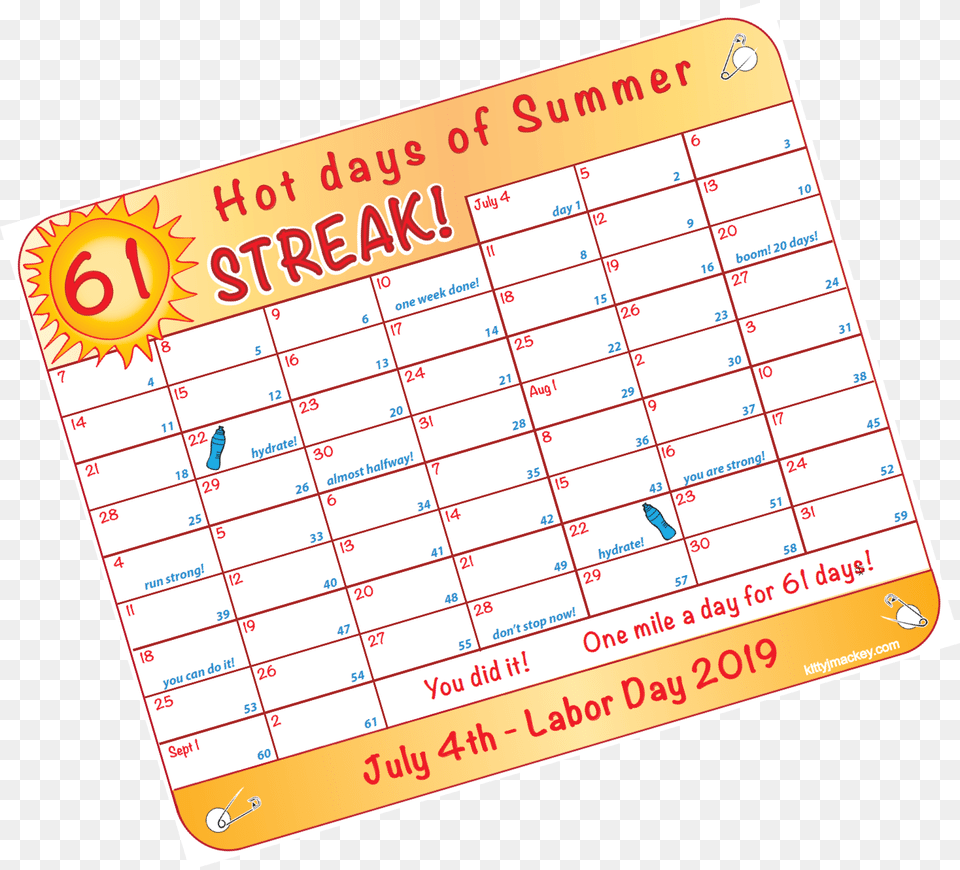 Summer Streak Part, Text, Calendar, Blackboard Free Png Download