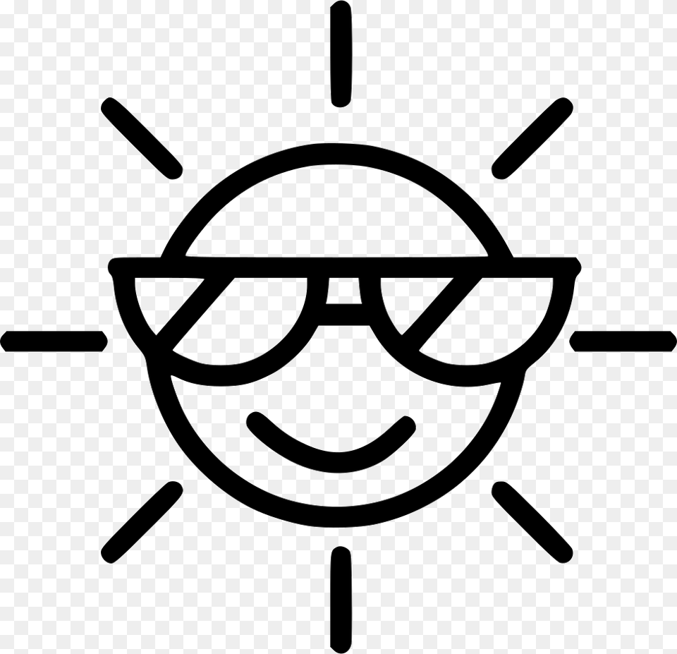 Summer Sun Sunglasses Sun Sunglasses Icon, Stencil, Symbol Png