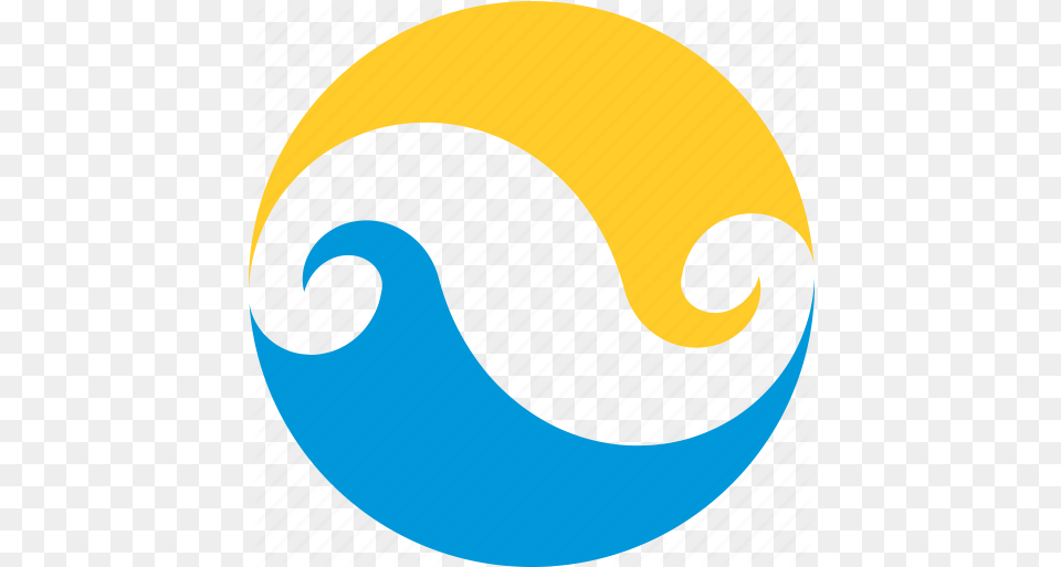 Summer Sun Tourism Water Wave Icon Sun And Water Logo, Sphere, Ping Pong, Ping Pong Paddle, Racket Free Png Download