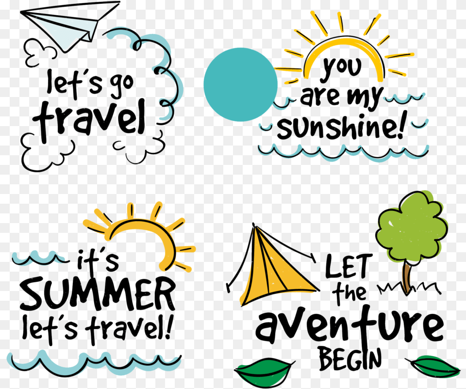 Summer Text Logo Vector Graphics, Art, Doodle, Drawing, Animal Png Image