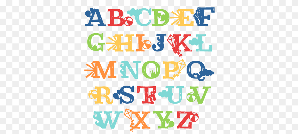 Summer Uppercase Alphabet Svg Scrapbook Cut File Cute Summer Alphabet Clipart, Text, Person Free Png