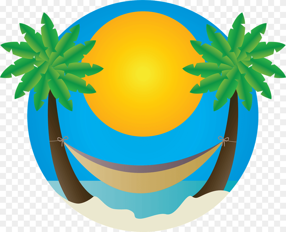 Summer Vacation Logo Clipart, Furniture, Nature, Outdoors, Hammock Png Image