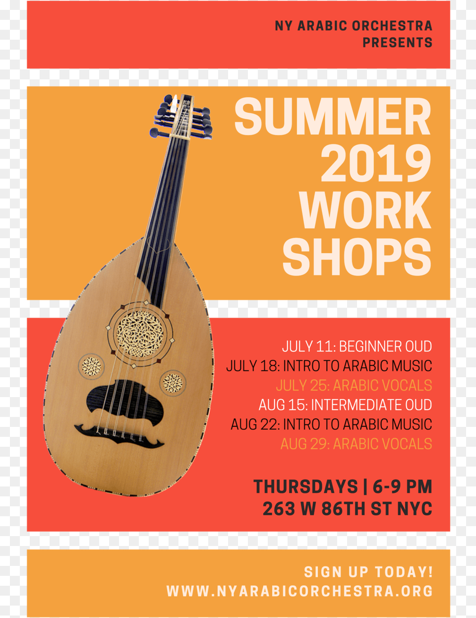 Summer Wksps 2019 Poster, Guitar, Lute, Musical Instrument Png Image