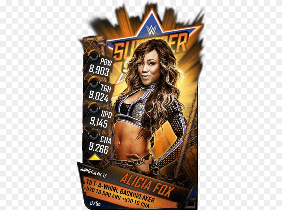 Summerslam 17 Wwe Supercard, Advertisement, Poster, Adult, Female Png Image