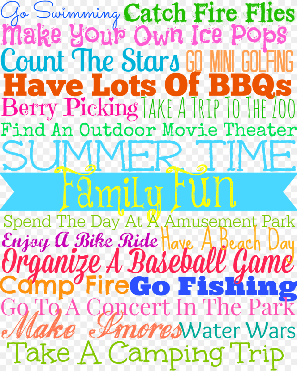 Summertime Family Fun Graphic Design, Advertisement, Poster, Text Free Png