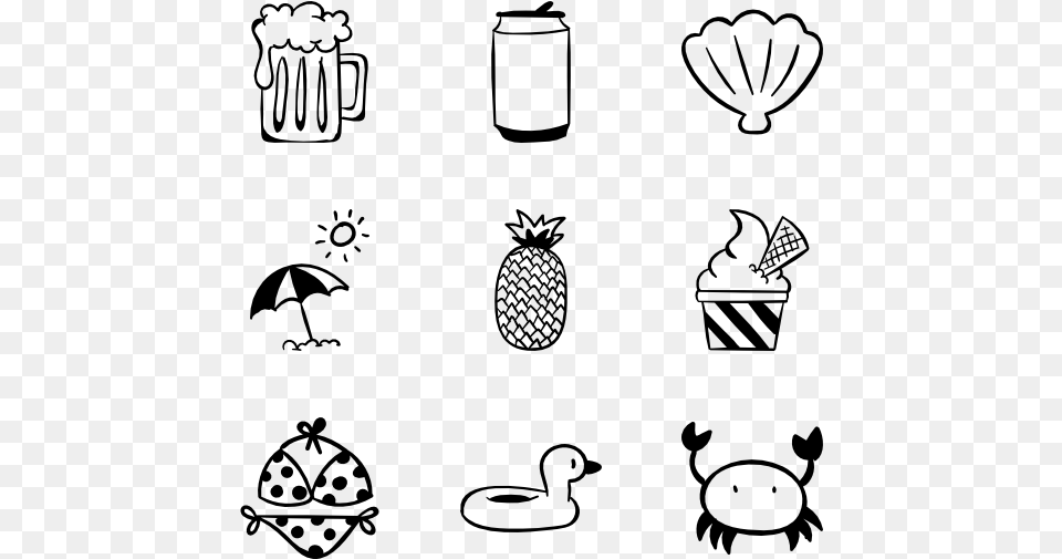 Summertime Handmade Handmade Icons, Gray Free Png