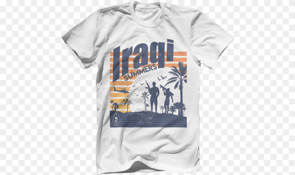 Summertime Iraq Palm Tree Silhouette Clip Art, Clothing, Shirt, T-shirt, Person Png