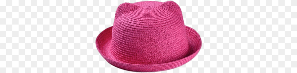 Summertime Pink Pussyhat Straw Hat, Clothing, Sun Hat Free Png Download
