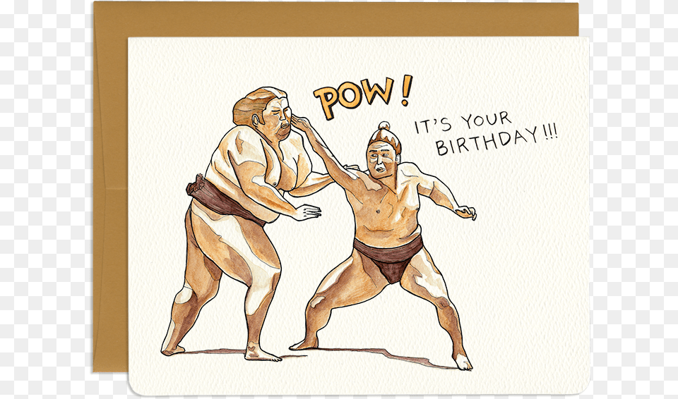 Sumo Greeting Card Greeting Card, Adult, Person, Man, Male Free Transparent Png