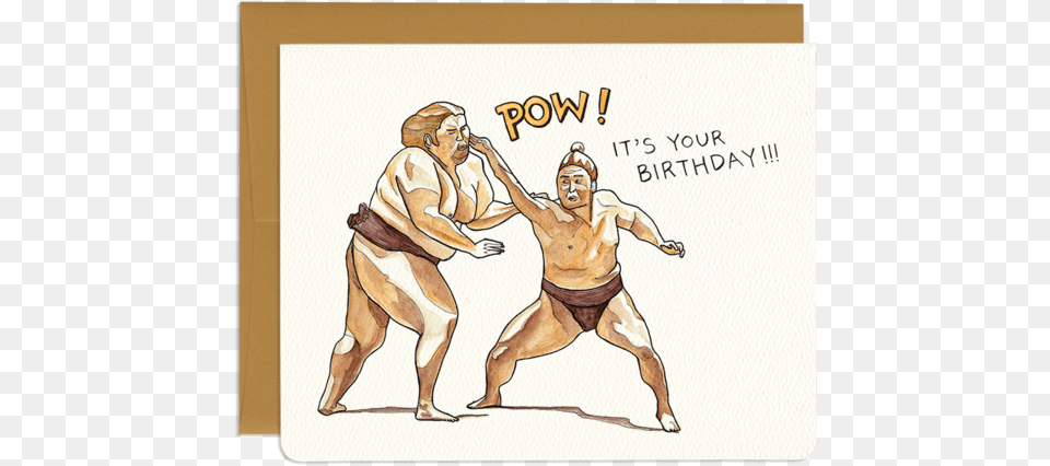 Sumo Greeting Card Greeting Card, Adult, Male, Man, Person Free Png Download